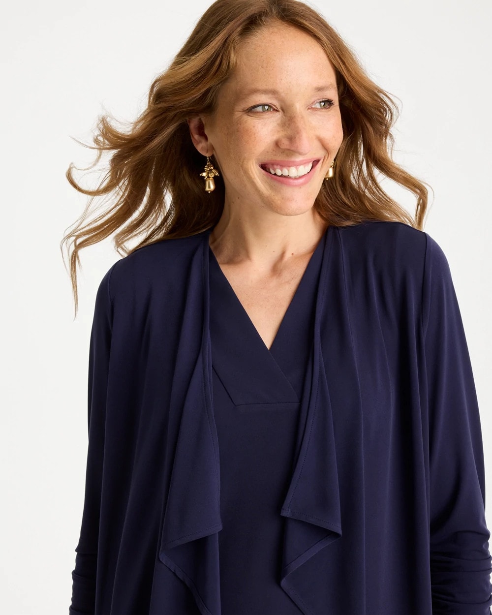 Chico's Travelers™ Knit Fly Away Cardigan Passport Blue
