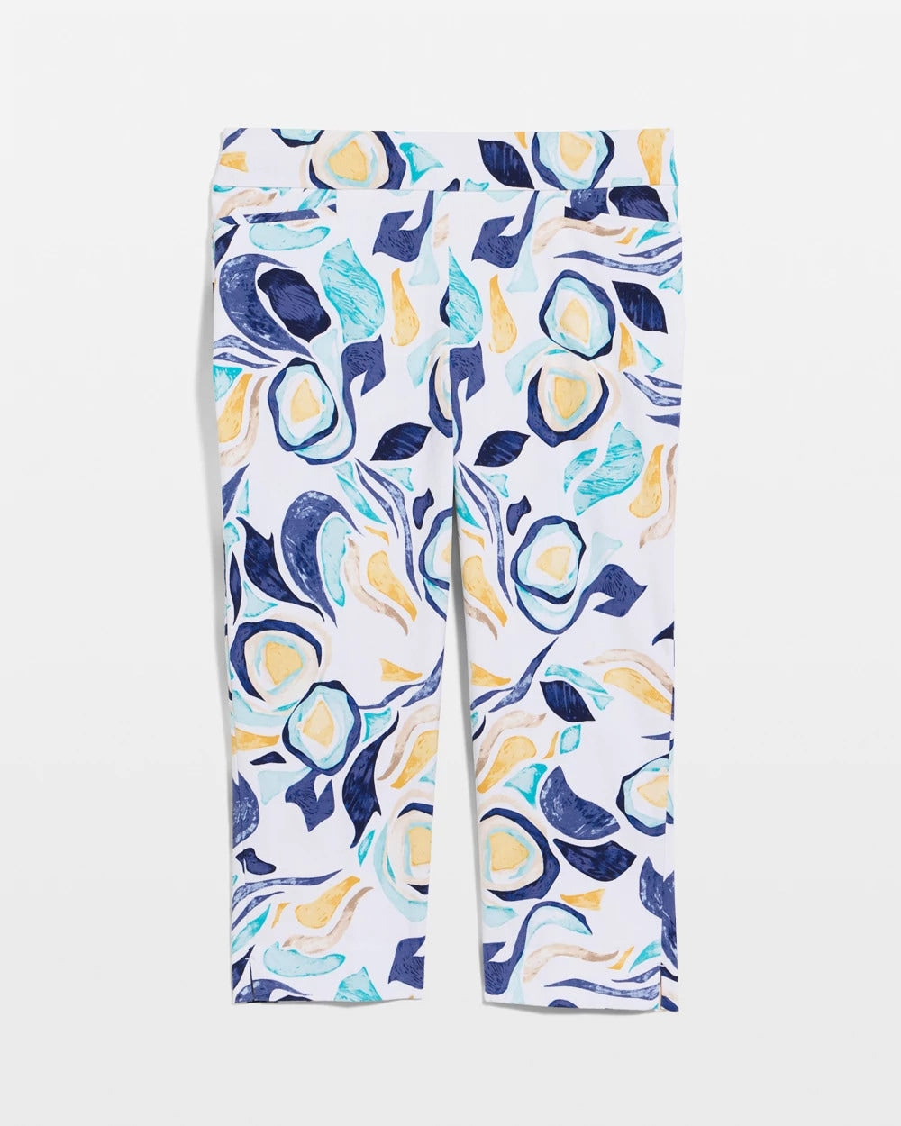 Chico's Brigitte™ Slim Handpainted Pull-On Capri Passport Blue