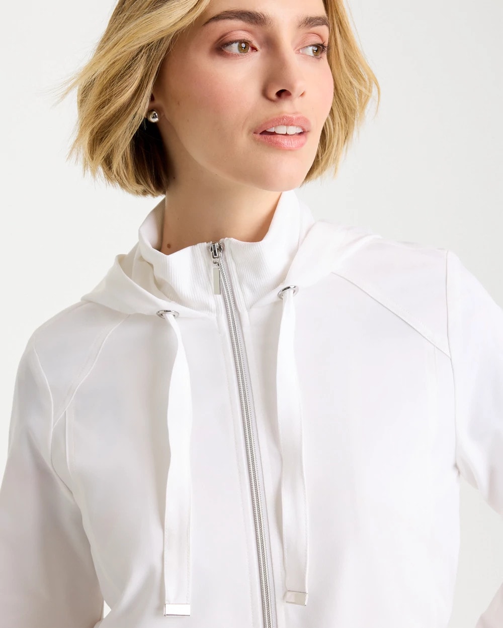 Chico's Zenergy® UPF Rib-Mix Connie Jacket Alabaster