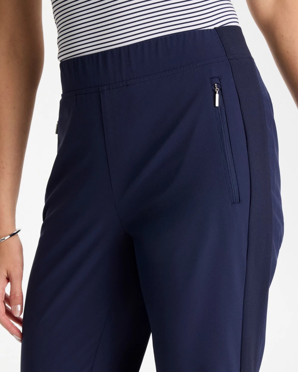 Chico's Zenergy® UPF Rib Mix Ankle Pants Passport Blue