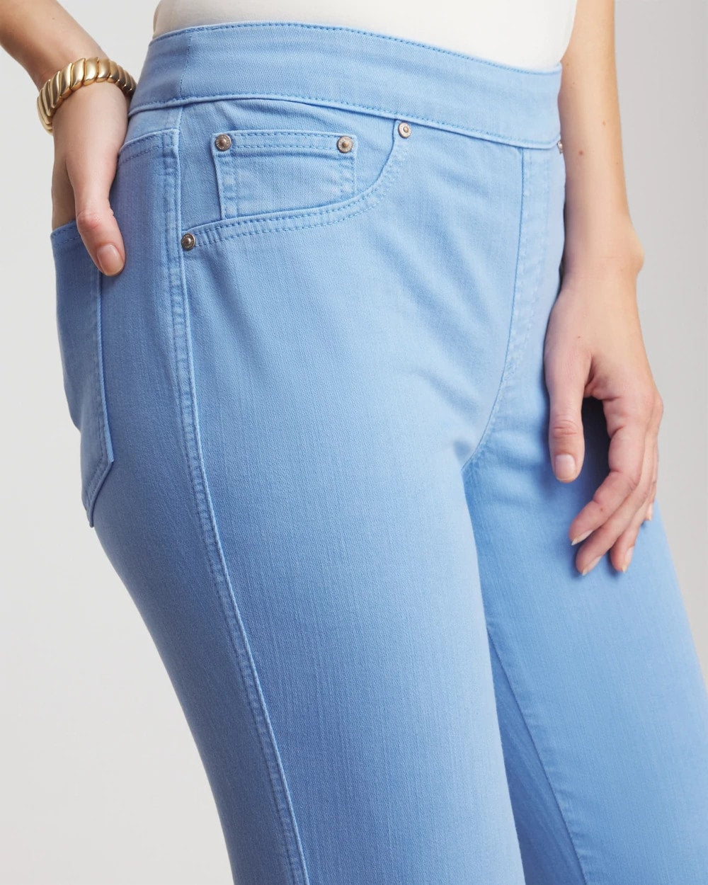 Chico's Modern Pull-On Ankle Jeggings Tidal Blue