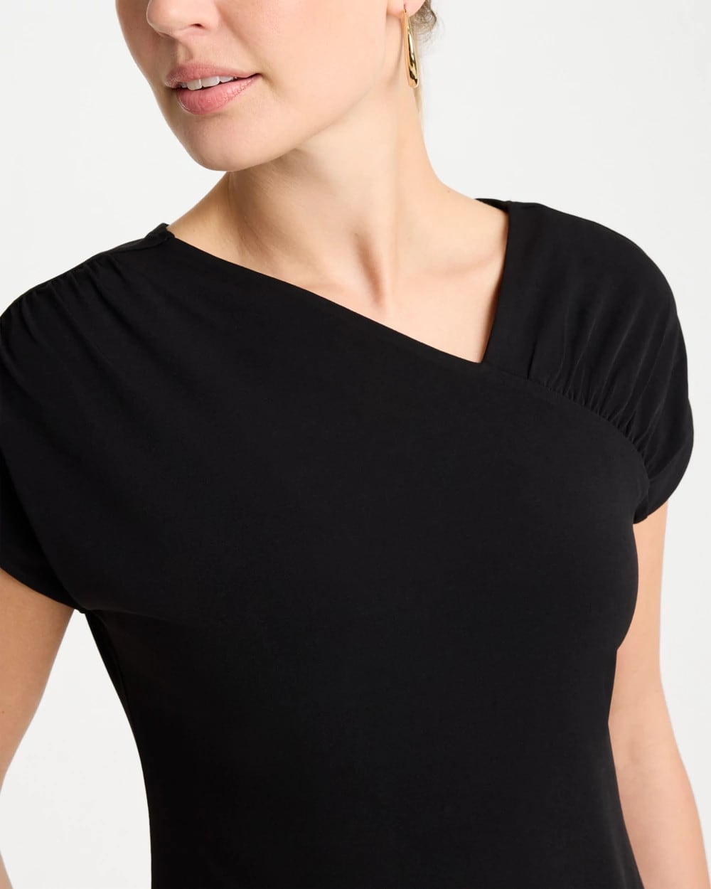 Chico's Travelers™ Knit Asymmetrical Top Black