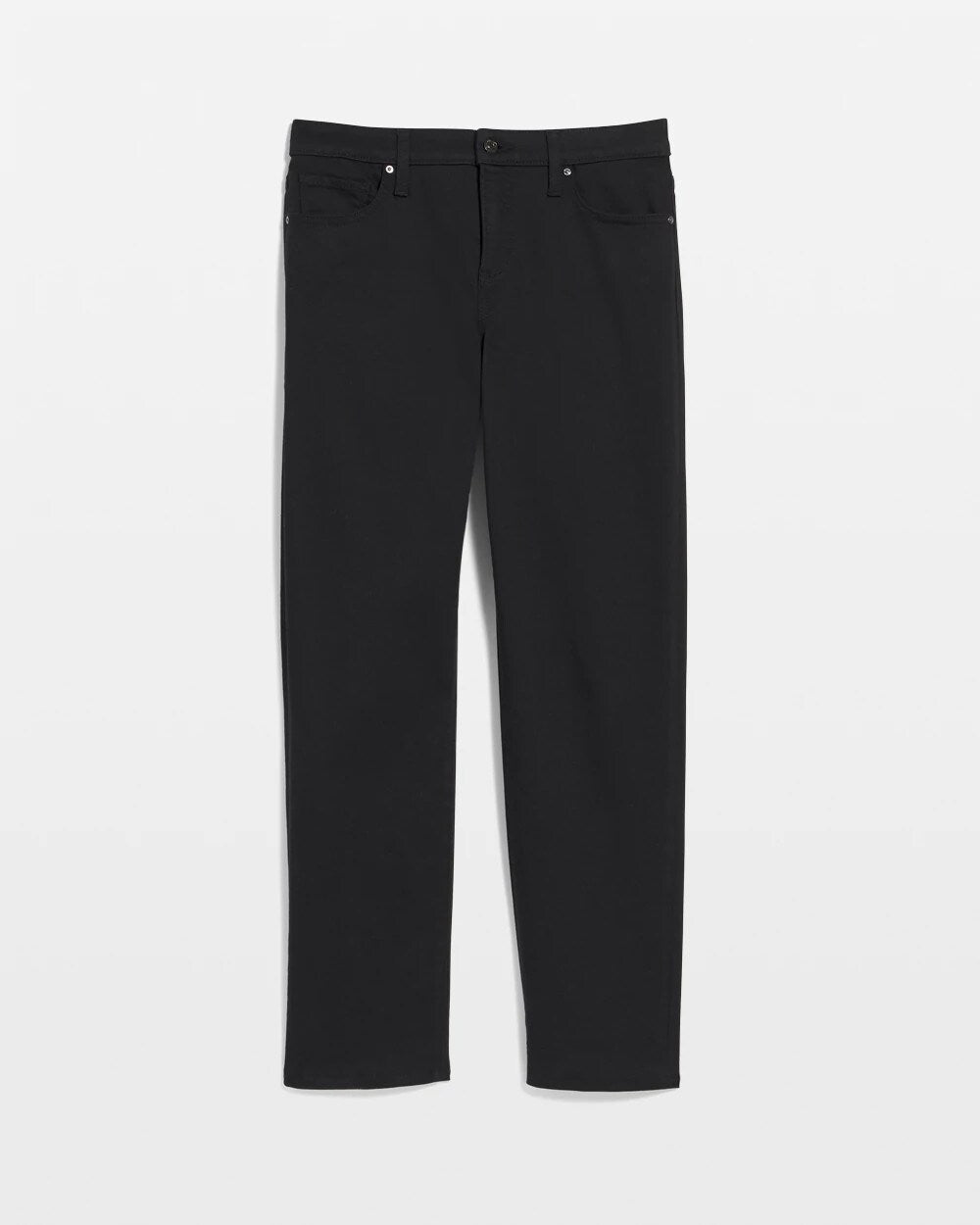 Chico's Girlfriend Straight Ankle Jeans Black