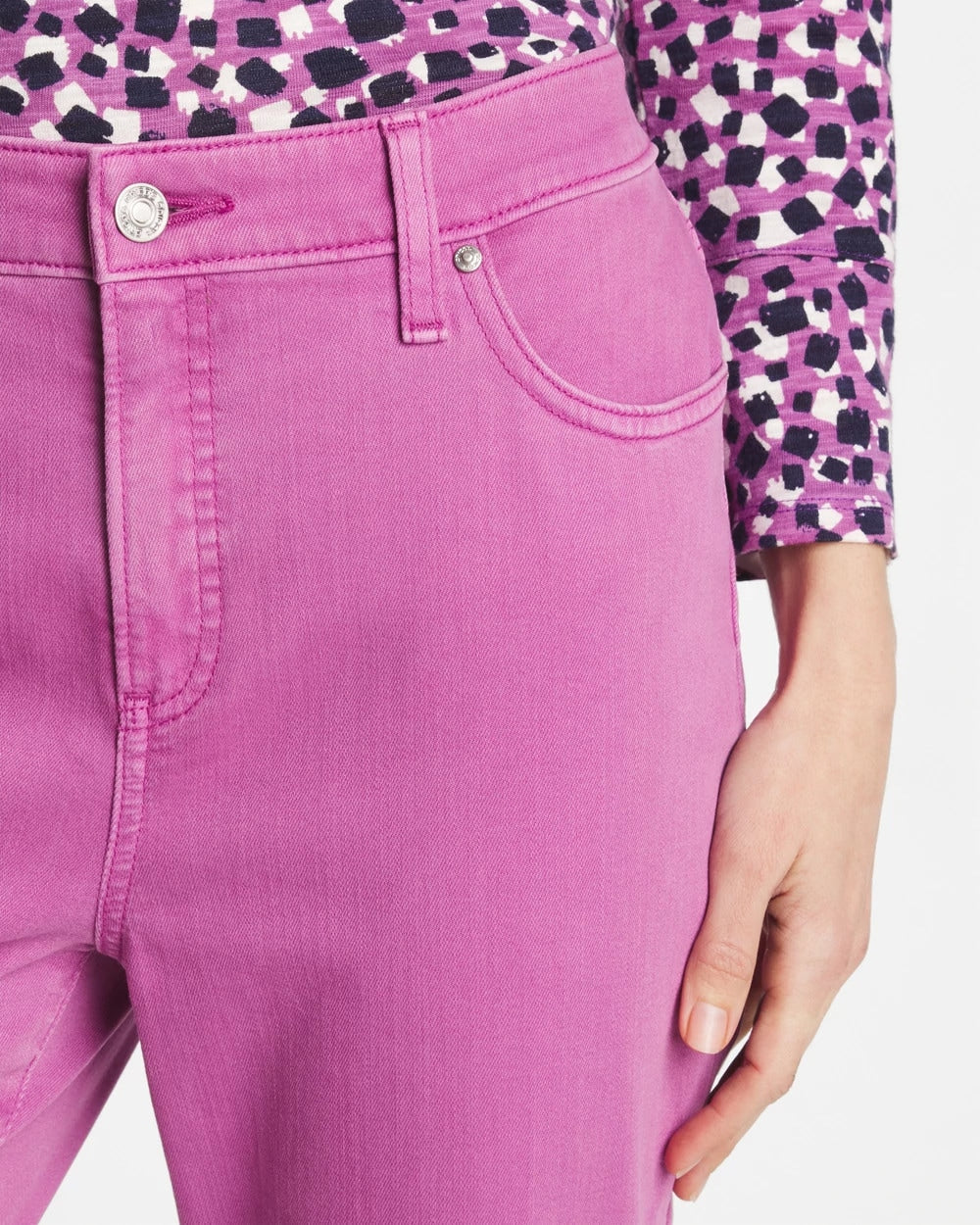 Chico's Girlfriend Slim Ankle Jeans Violet Shadow