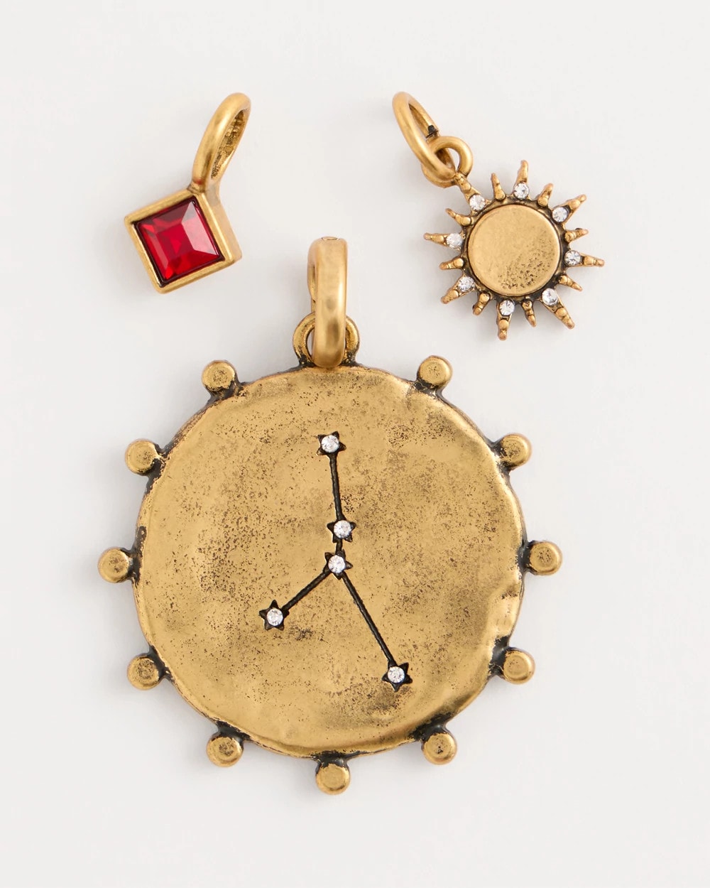 Chico's Cancer Zodiac Charm Pendant Mixed Metals