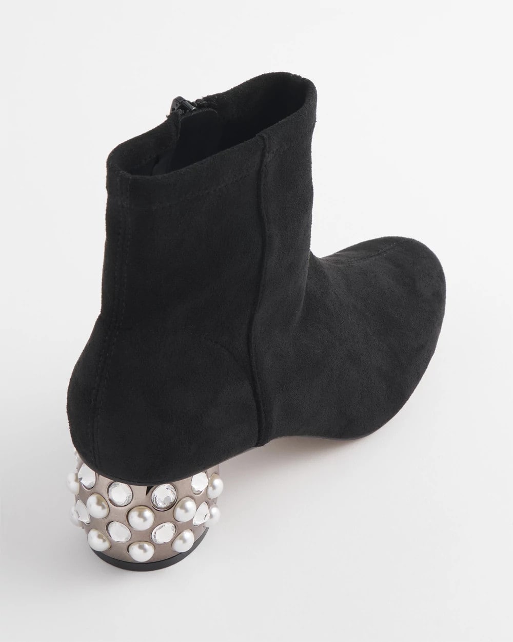 Chico's Danika Embellished Vegan Suede Boots Black