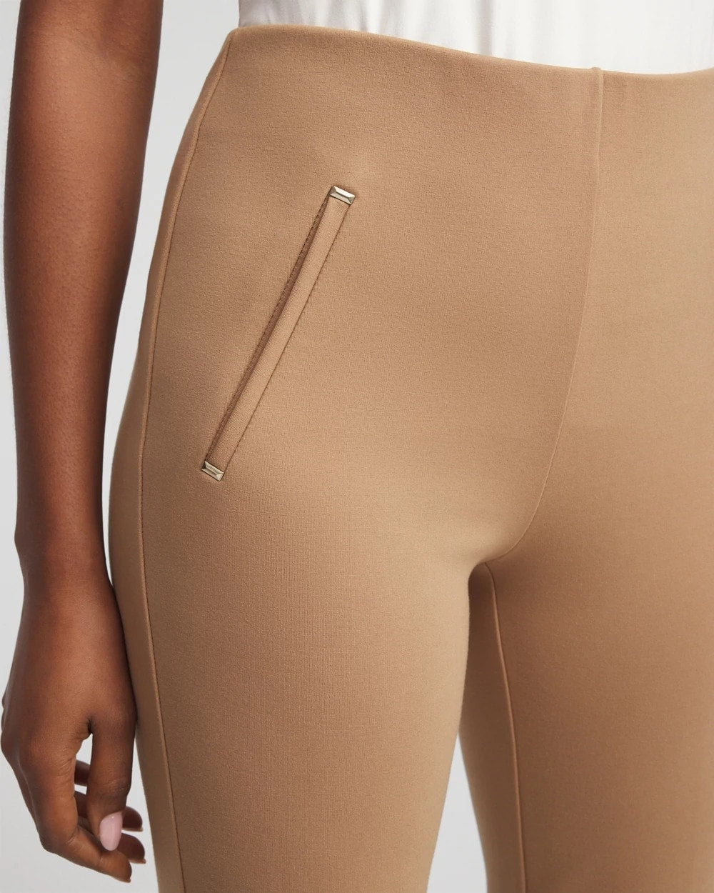 Chico's Juliet Slim Trim Detail Ankle Pants Caramel Apple