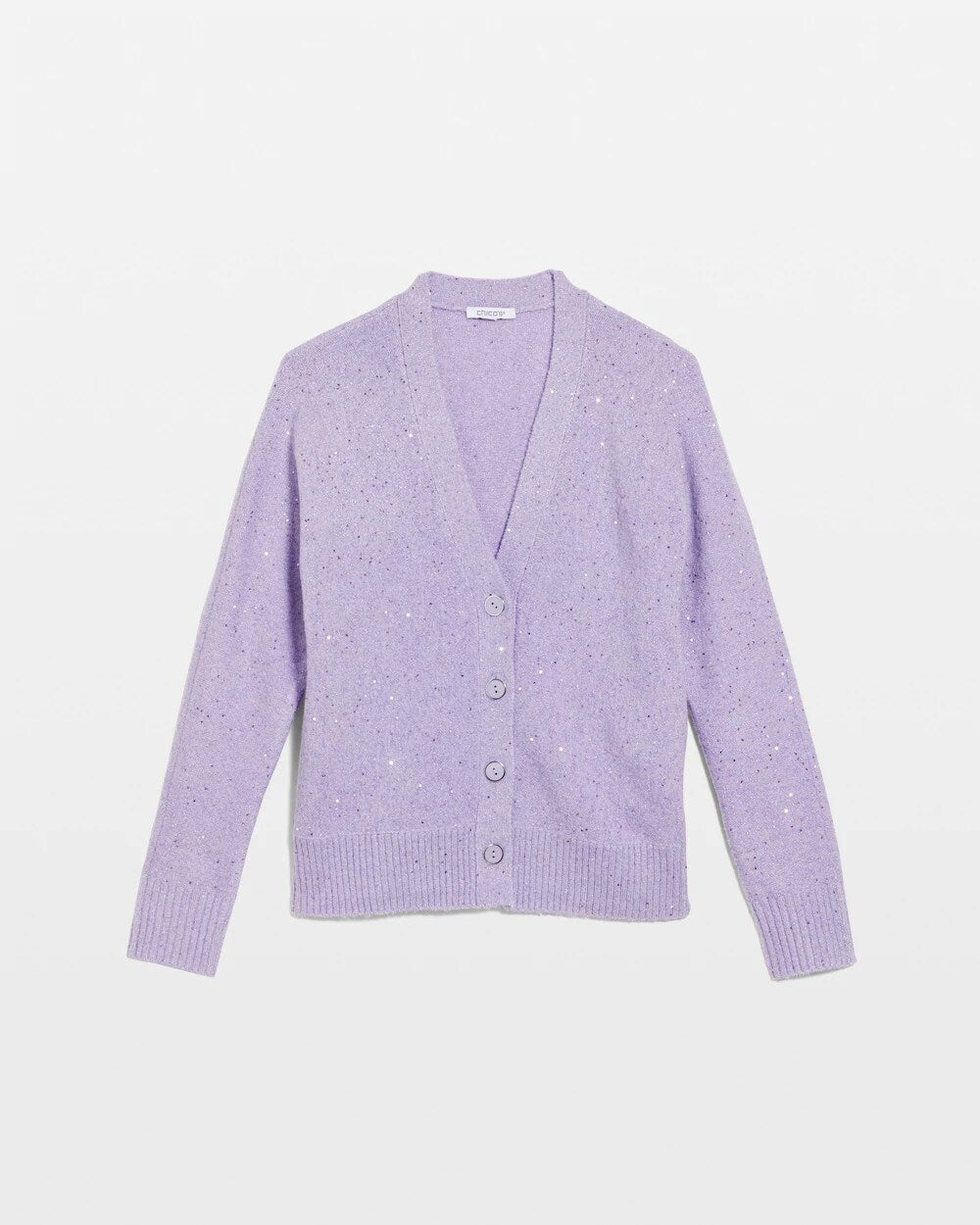 Chico's Shine Boyfriend Cardigan Lilac Mist
