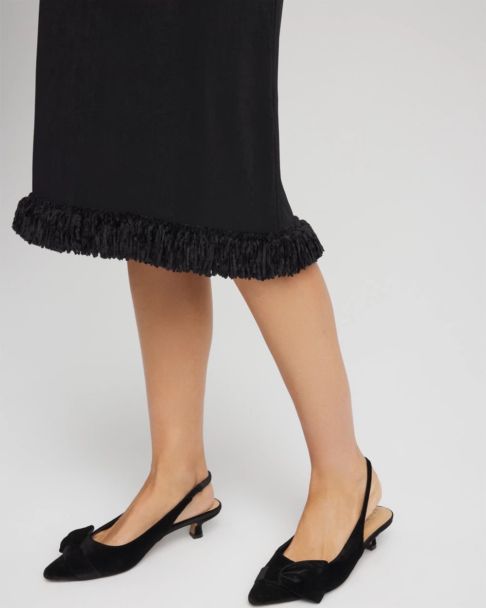 Chico's Travelers™ Fringe Hem Tank Dress Travelers Black