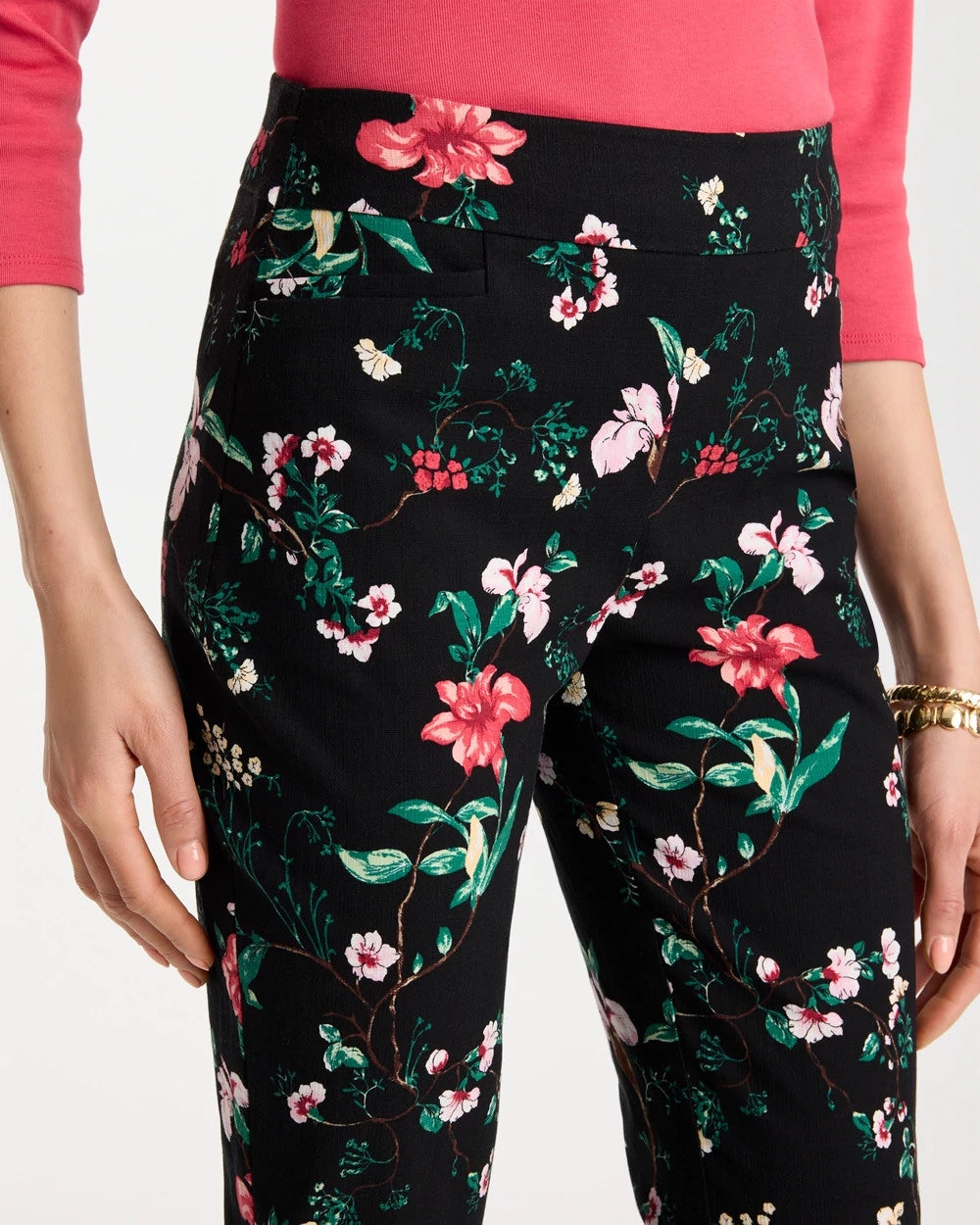 Chico's Kyoto Bloom Brigitte™ Slim Ankle Pants Black