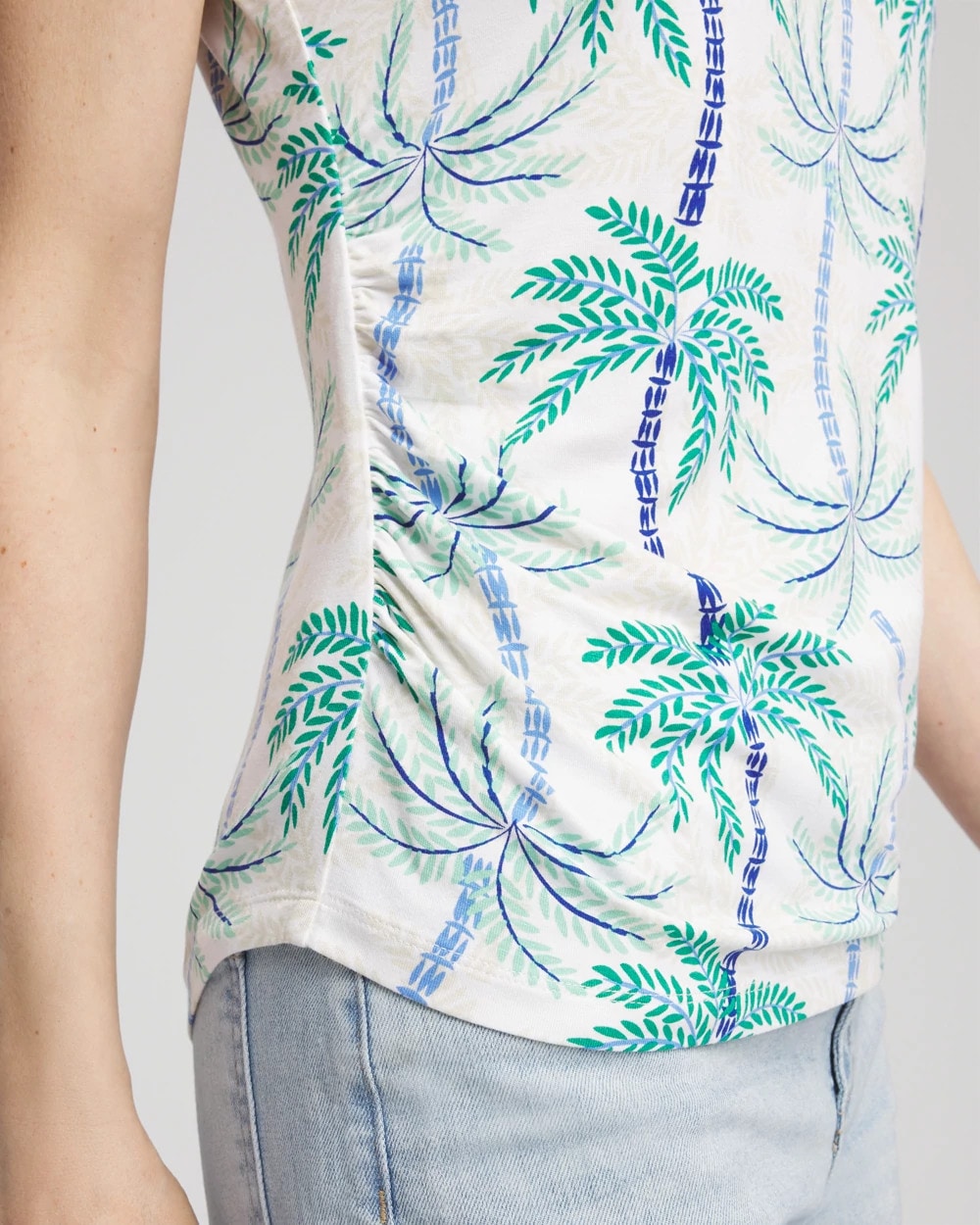 Chico's Cap Sleeve Dolman Tee Alabaster