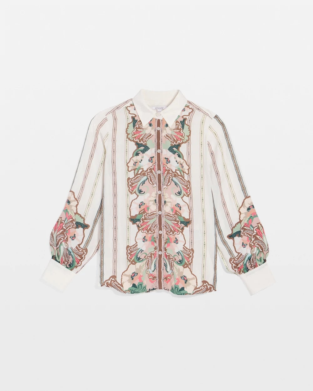 Chico's Silky Classic-Fit Shirt Ecru