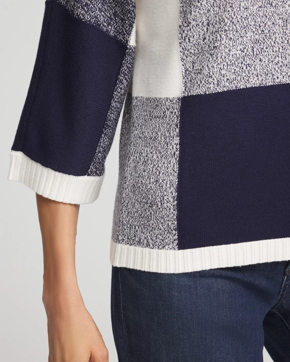Chico's Dolman Sleeve Pullover Sweater Passport Blue