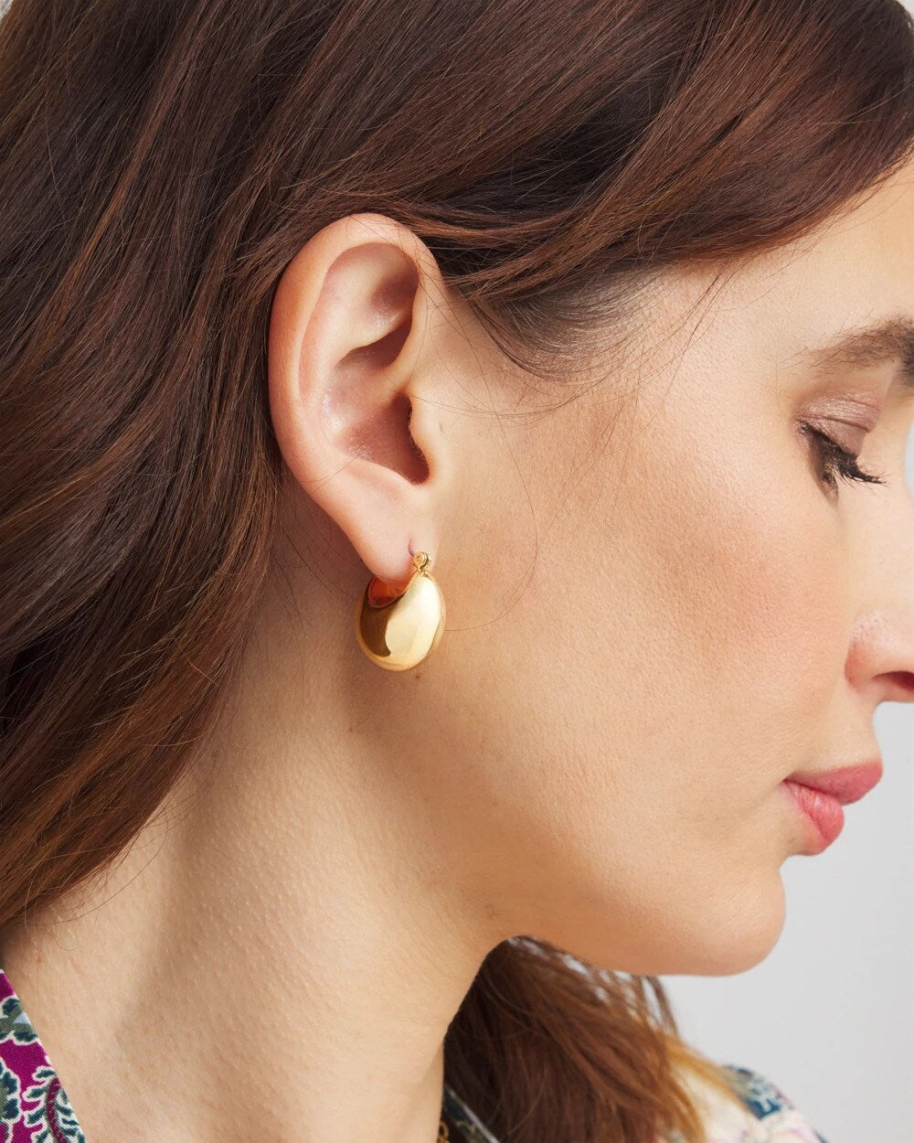 Chico's No Droop® Gold-Tone Huggie Hoop Earrings Gold