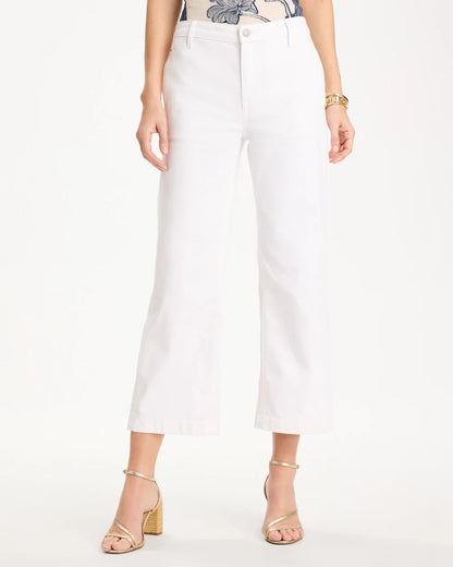 Chico's Straight Crop White Trouser Jeans Alabaster