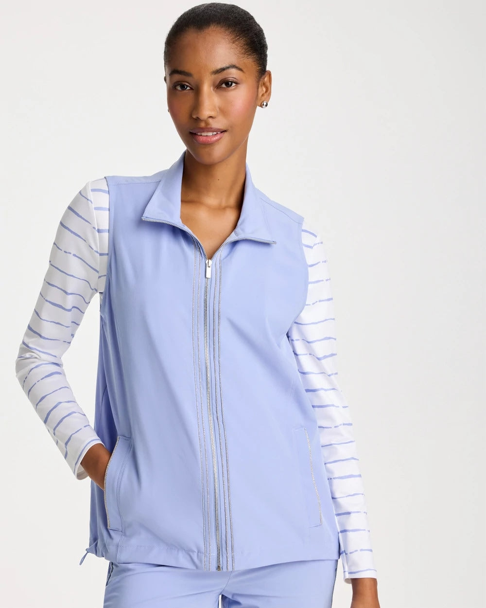 Chico's Zenergy® UPF Caviar Vest Blue Muse
