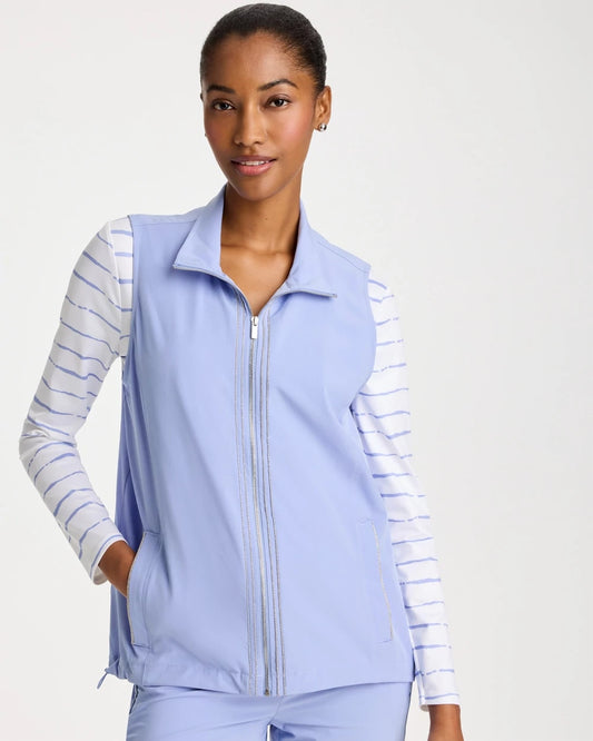 Chico's Zenergy® UPF Caviar Vest Blue Muse
