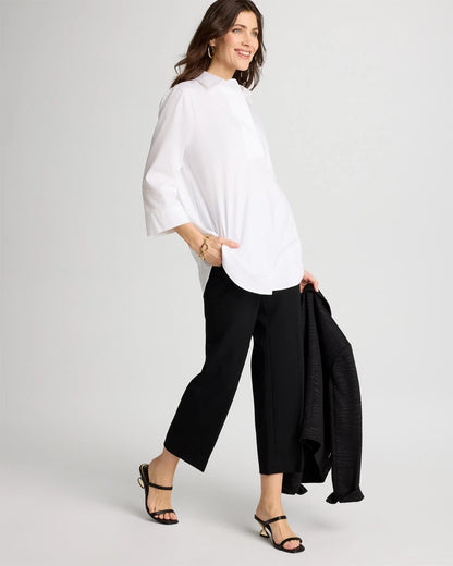 Chico's Juliet Lightweight Straight Crop Pants Black