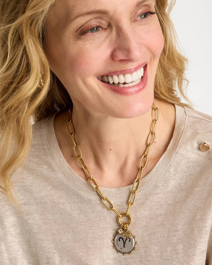Chico's Golden Charm Link Necklace Gold