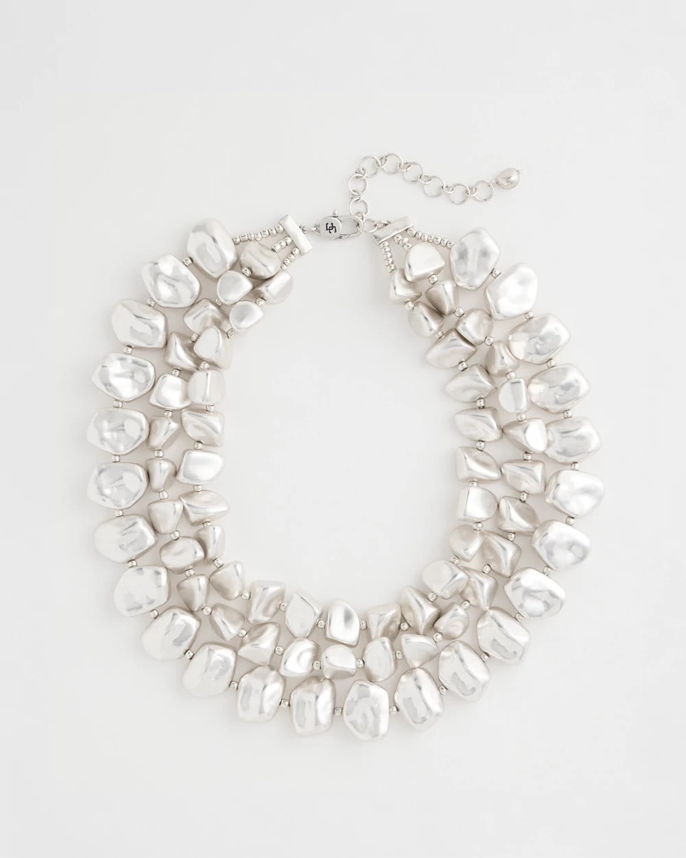 Chico's Chunky Silver Multi-Strand Necklace Silver