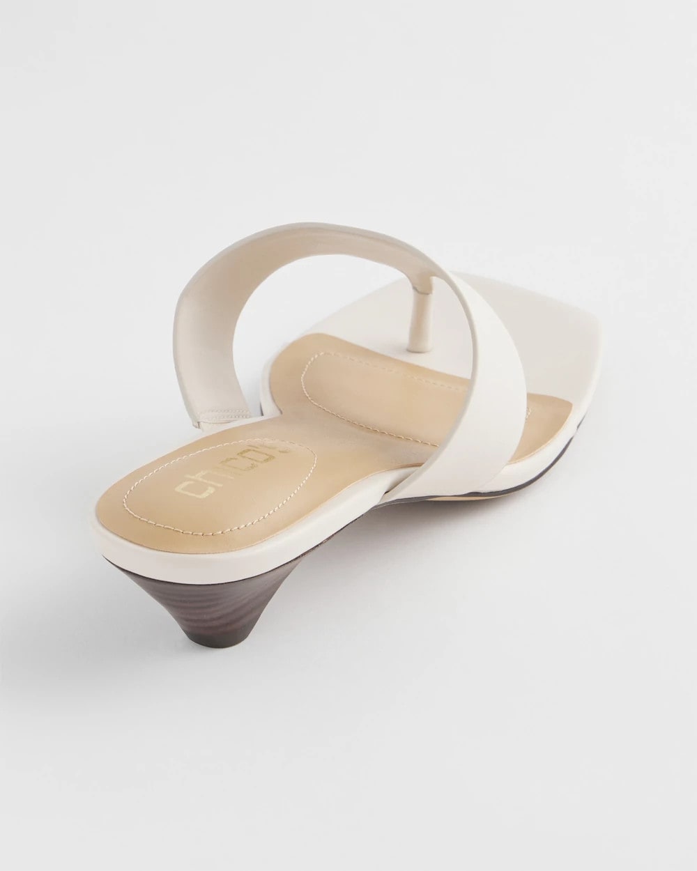 Chico's Julia Nappa Kitten Heel Bone