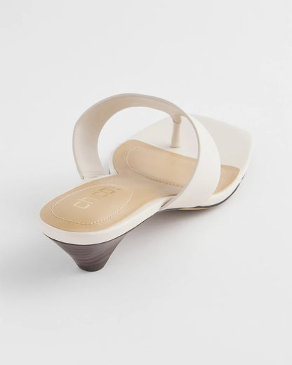 Chico's Julia Nappa Kitten Heel Bone