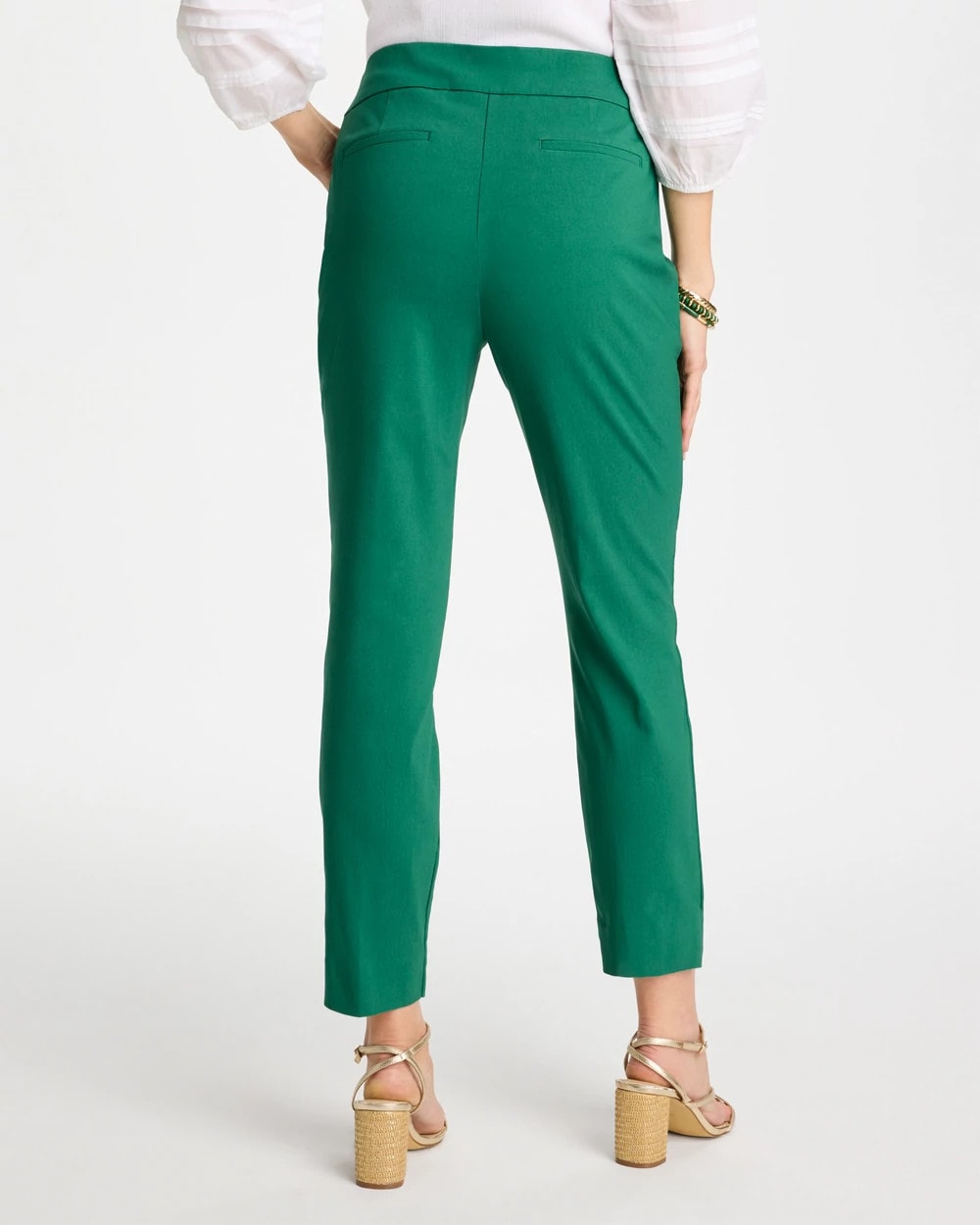 Chico's Brigitte™ Slim Pull-On Ankle Pants Hunter Green