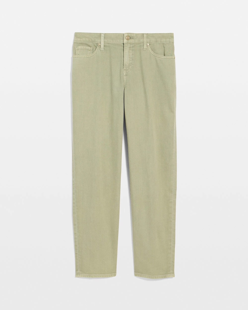 Chico's Boyfriend Relaxed Crop Jeans Seagrass Green