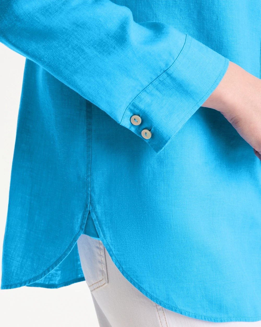 Chico's No Iron™ Linen Shirt Blue Tide