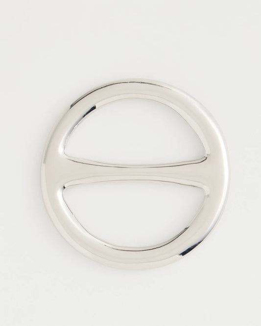 Chico's Silvertone Scarf Ring Silver