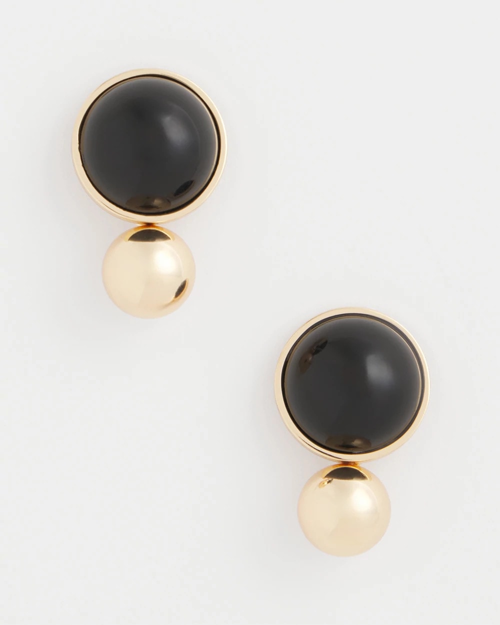 Chico's Black Sphere Drop Earrings Black