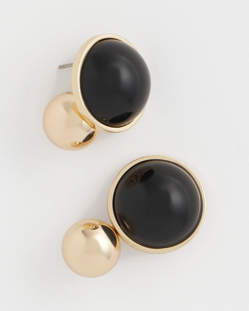 Chico's Black Sphere Drop Earrings Black
