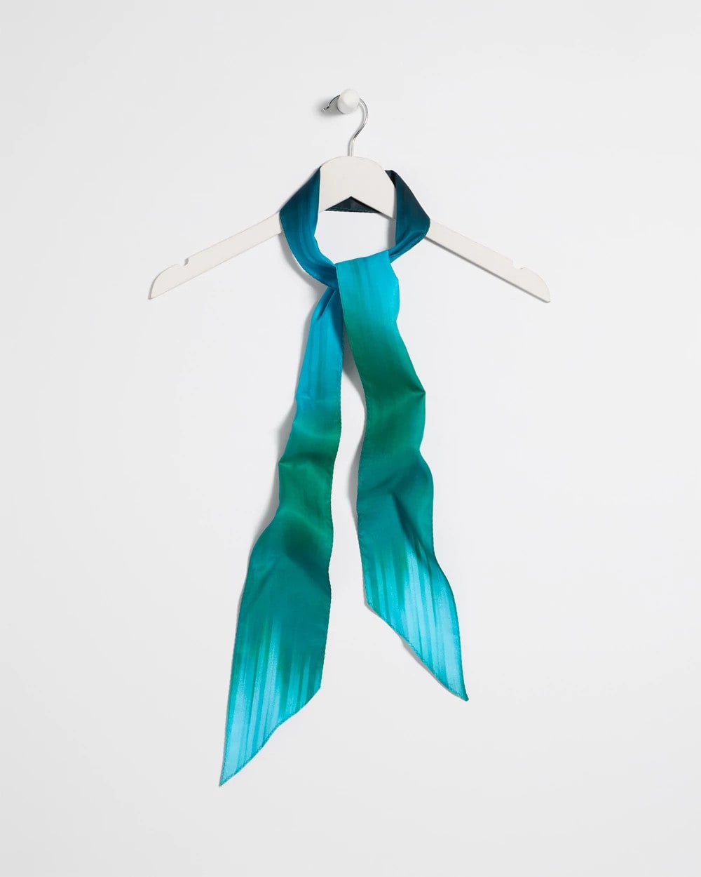 Chico's Printed Tie-Dye Skinny Scarf Topanga Green