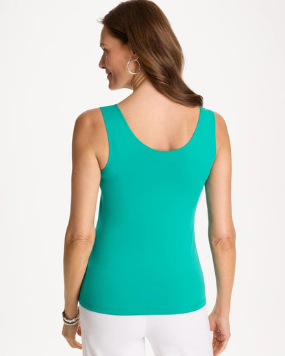 Chico's Microfiber Tank Topanga Green