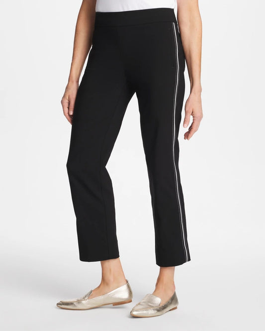 Chico's Brigitte™ Piped Straight Cropped Pants Black
