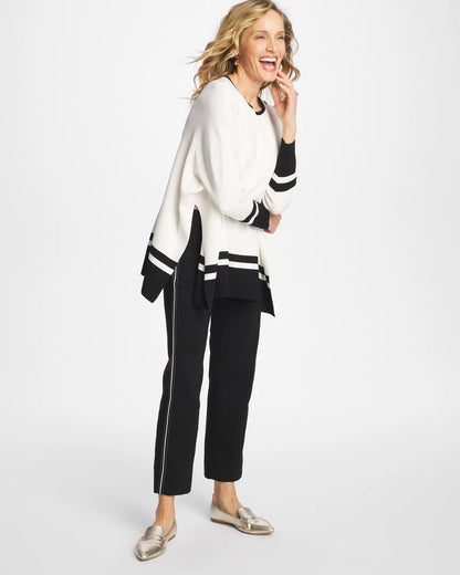 Chico's Brigitte™ Piped Straight Cropped Pants Black