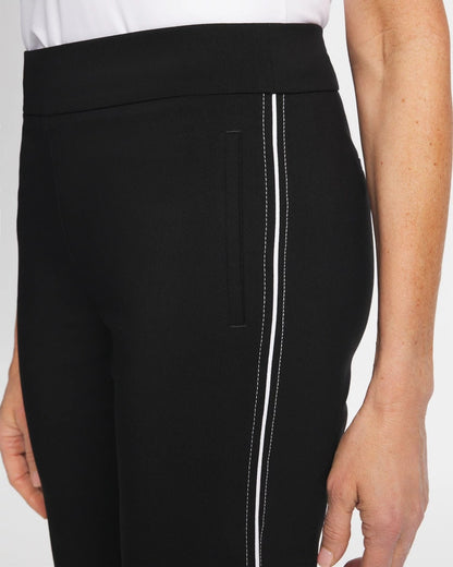 Chico's Brigitte™ Piped Straight Cropped Pants Black