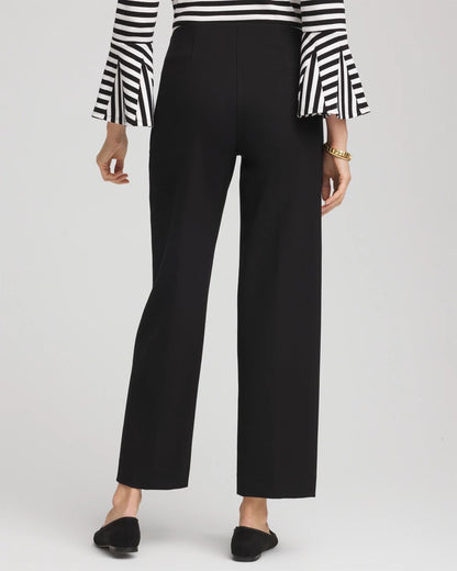 Chico's Juliet Slim Wide-Leg Cropped Pants Black