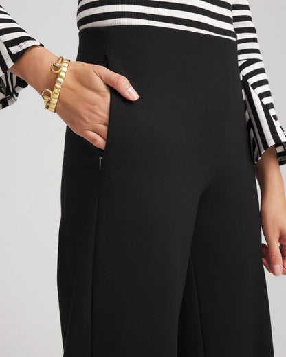 Chico's Juliet Slim Wide-Leg Cropped Pants Black