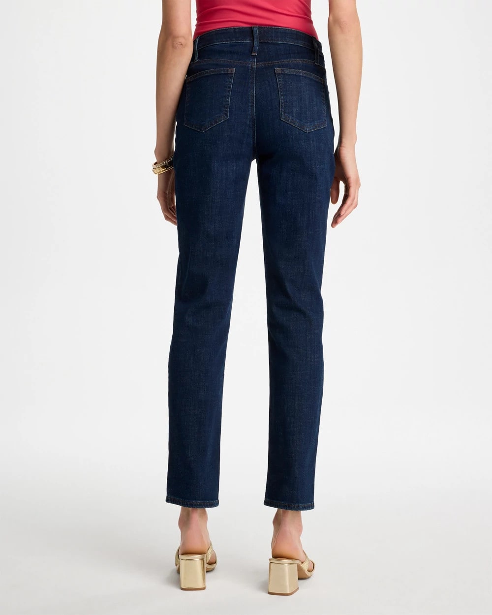 Chico's Girlfriend Slim Ankle Jeans Dark Sapphire Indigo