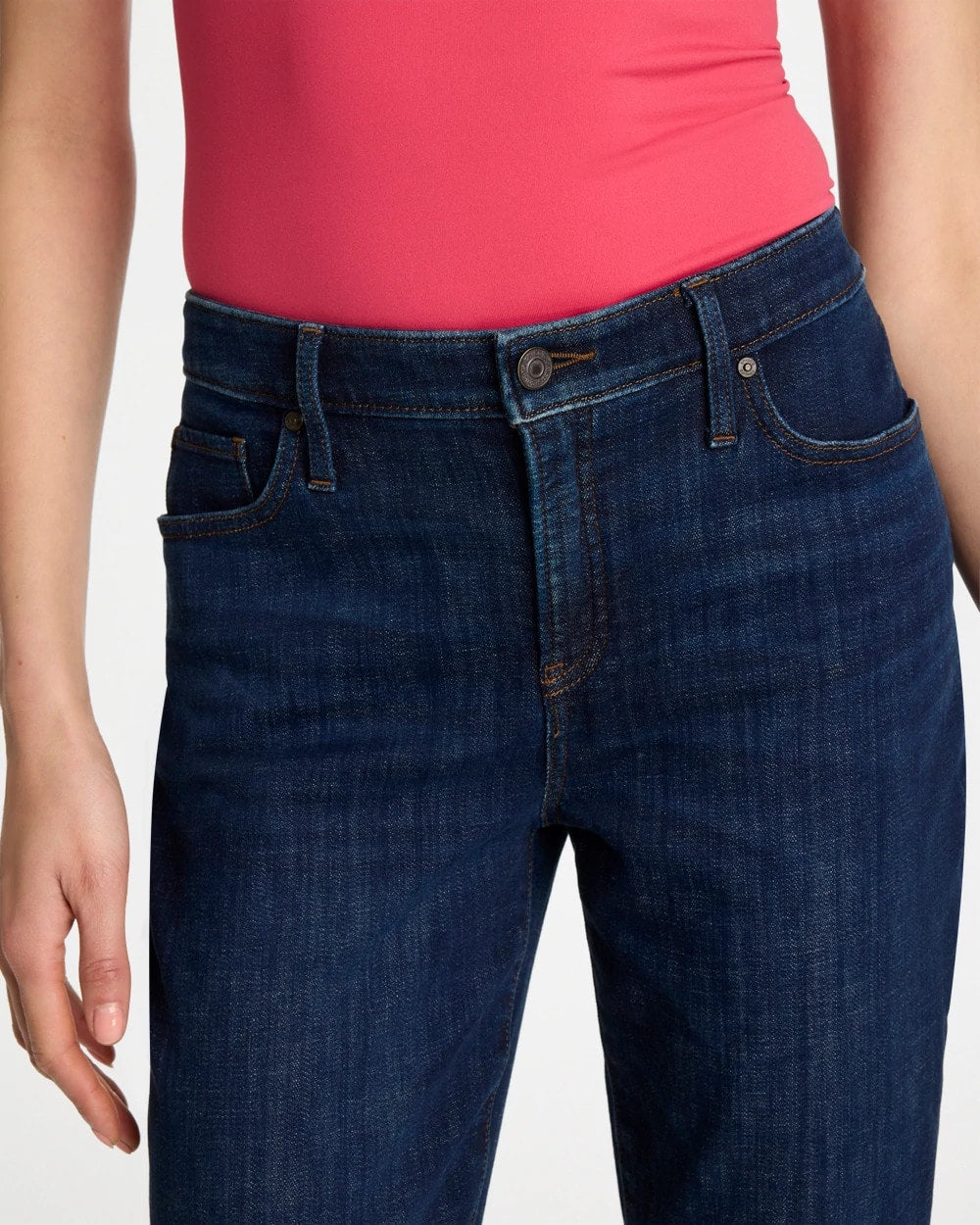 Chico's Girlfriend Slim Ankle Jeans Dark Sapphire Indigo
