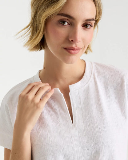 Chico's Zenergy® Crosshatch Knit Top Alabaster