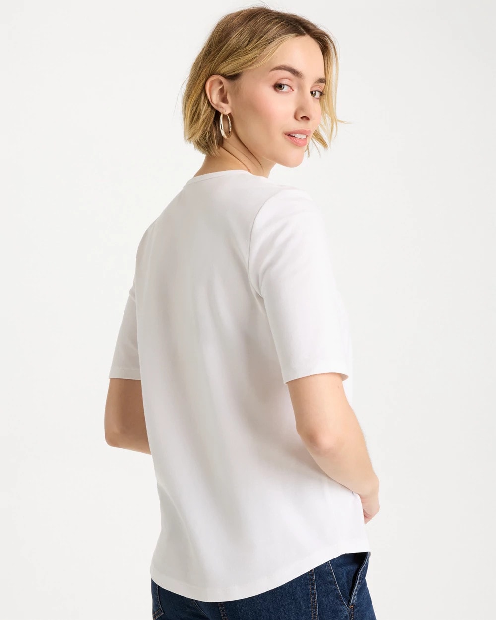 Chico's Americana Tee Alabaster