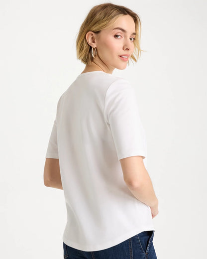 Chico's Americana Tee Alabaster