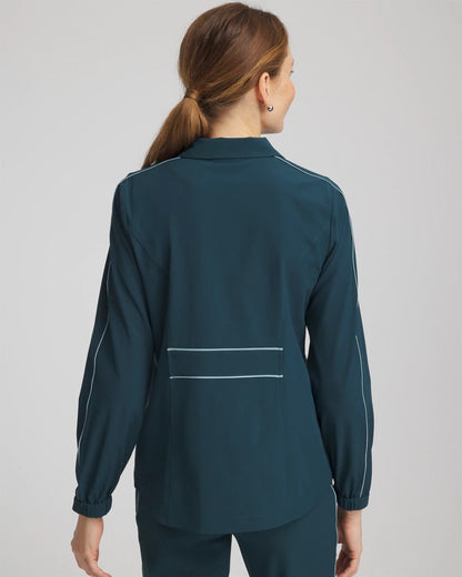 Chico's Zenergy® UPF Contrast Jacket Teal Shadow