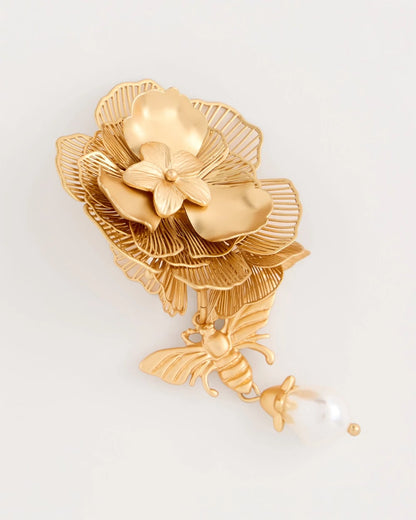 Chico's Filigree Flower Earrings Gold
