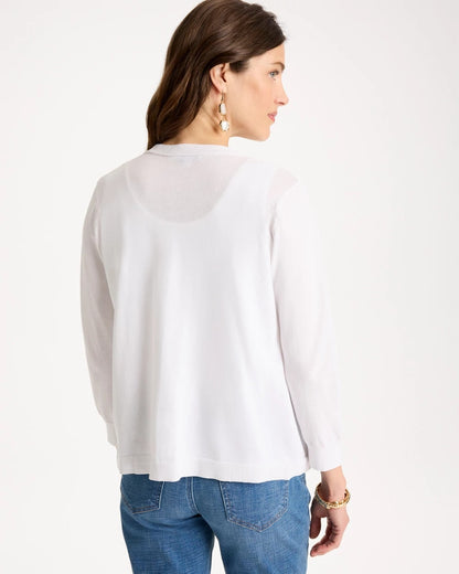 Chico's Summer Romance Cardigan Alabaster