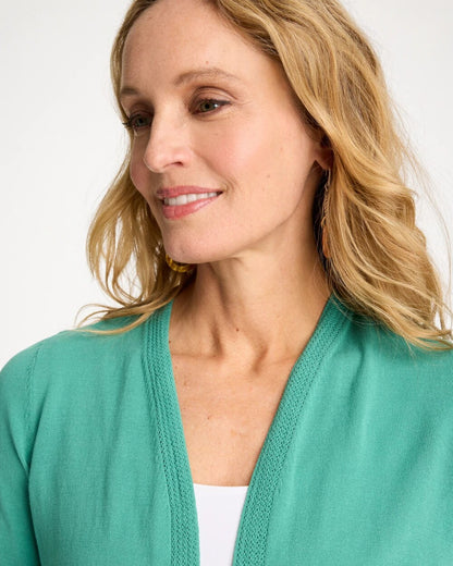 Chico's Summer Romance Cardigan Green Clover