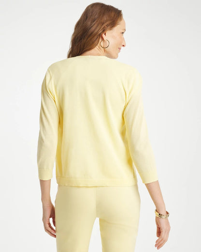 Chico's Summer Romance Cardigan Golden Haze