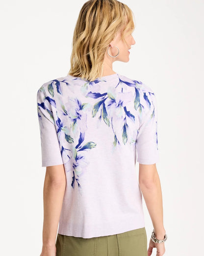 Chico's Ella Short-Sleeve Orchid Sweater Orchid Mist